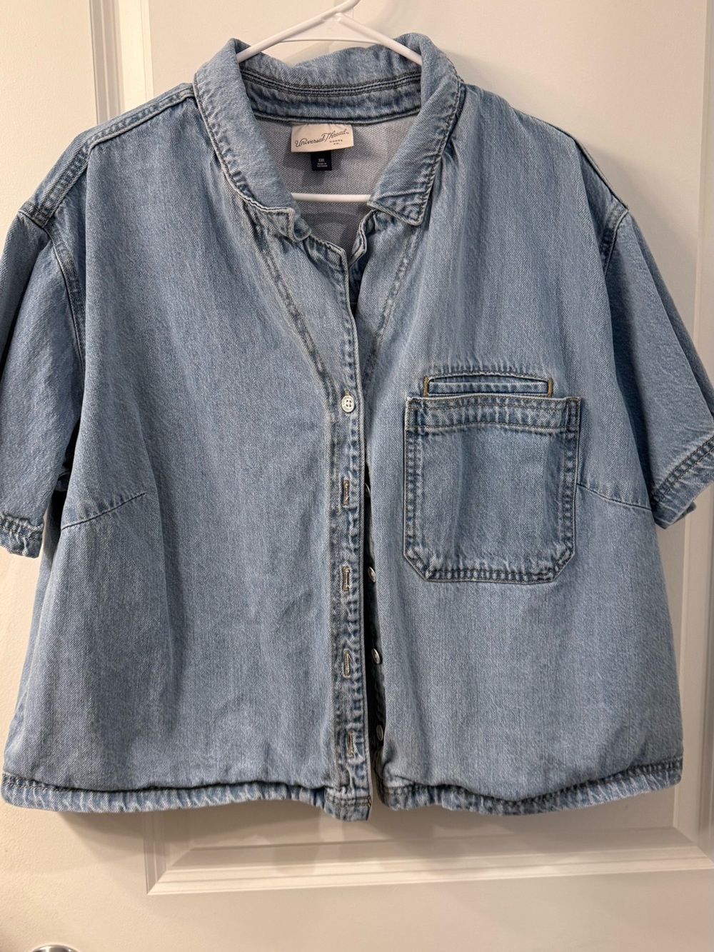 Universal Thread Short Sleeve Denim Boxy Top